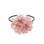 Flongo Collier Ras de Cou Femme: Collier Femme en Tissu Fleur Rose Fantaisie Choker Elégants Romantique avec Chaîne d'Extension- Cadeau Anniversaire St Valentin