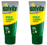 2x Solvite Overlap & Border Wallpaper Repair Vinyl Adhesive Paste Glue - 240g