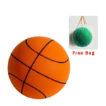 Tyst basketboll - Premiummaterial, tyst skumbboll, unik design, tränings- och spelhjälp (FMY) Orange 18cm