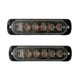 2 st LED-blixtljus Varningsljus Strobe Grille Blinkande Ljusramp Lastbil Bil Varningslampa Trafikljus 12v 24v Gult Ljus