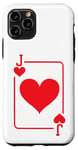 Coque pour iPhone 11 Pro Jeu de cartes Jack of Hearts - Costume d'Halloween - Rouge