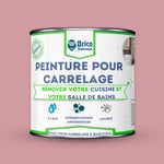 Peinture pour Carrelage de Salle de Bain et Cuisine Matte Rose poudré 4 L, Haute Adhérence, Application Facile BRICOSALVAJE