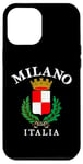 Coque pour iPhone 12 Pro Max Drapeau Milan Vintage Italie Souvenir Italie Milano Empire romain