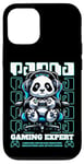 Coque pour iPhone 14 Pro Graphique de jeu Panda Gamer pour hommes, garçons, femmes, enfants