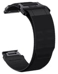 Tiera Garmin Fenix svart Velcro armband 26 mm quick release