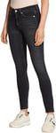 Calvin Klein Women’s Mid Rise Skinny Fit Jeans, Black (Denim Black), 29W/32L