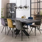 Pier Import - Table pied central bois de manguier noir 200 cm lucknow