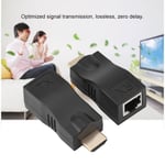 Extension HDMI, 2X HDMI 30m au répéteur de convertisseur de câble réseau RJ45 sur CAT-5 CAT6 HB046