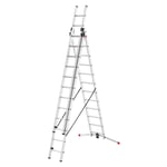 Hailo - Echelle transformable pro 3 plans 3x12 échelons 9m en aluminium ProfiLot