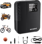 DP3 Gonfleur de Pneus Compresseur d'air Portable, 12V Pompe Pneu de Voiture et Pompe Air sans Fil pour Les Pneus de Voiture, Moto, Scooter, Dirtybike et Ball.[V129]