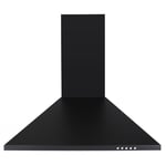 electriQ 60cm Traditional Chimney Cooker Hood - Black