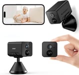 Camera Surveillance WiFi Interieur sans Fil,1080P Camera de Surveillance sur Batteries AI/PIR Détection Mouvement,Vision Nocturne,Audio Bidirectionnel,Sirène,Carte/Cloud,Alexa,IP65