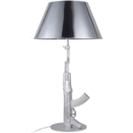 Privatefloor - Lampe de Table - Lampe Design Pistolet - Grande - Beretta Argenté