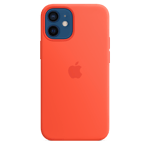 iPhone 12 mini Silicone Case with MagSafe — Electric Orange