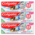 Colgate Kids Strawberry Toothpaste 0-2 Years 50ml x 3