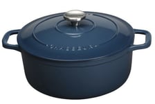 Cocotte en fonte émaillée ronde 20 cm 2.5L bleu river INVICTA CHASSEUR