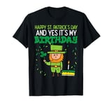 Happy St Patricks Day Birthday Leprechaun Bday Party Boys T-Shirt