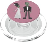 happy valentines bride frankenstein monster creepy spooky PopSockets PopGrip for MagSafe