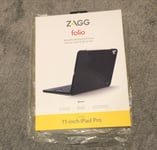 ZAGG - iPad Pro 11-inch 2018 Wireless Keyboard Case With Backlit Keys Black