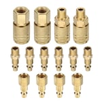 14pcs 1/4" NPT Air Coupler & Plug Kit Type m Female Male Couplers & Plugs Set