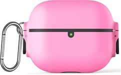 Compatible avec Airpods 3 Cases Secure Lock, Airpods 3 Locking Case, Air Pod Gen 3 Coque de protection pour Airpod 3ème génération pour femme, coque rigide avec porte-clés, rose