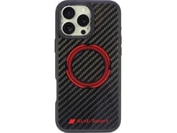 Audi Audi Carbon Fiber Sport Red Circle Magsafe Iphone 16 Pro Max 6.9" Czarny/Black Hardcase Aus-Tpupcmip16pm-Rsq/D5-Bk