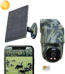 Caméra De Sécurité D'Extérieur 4G Pt Dome Tx-290 Avec Panneau Solaire 5 W ¿ Ptz 360 °,Vidéo Full Hd 4 Mp,Vision Nocturne,Détection De Mouvement Pir,Ip65,Audio Bidirectionnel