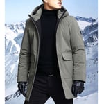 Doudoune Homme De Marque Mi-Longue À Capuche Hiver Chaud Manteau Hommes Vêtement Masculin Épaississant Mode Slim Parka Homme -Zs307027