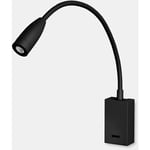 Bed - Lampe de lecture murale led noire 160lm 3000K - Leds-c4