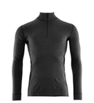 Aclima WarmWool MockNeck w/zip M's Marengo Jet Black XL