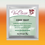 VinClasse Cider Yeast - 5 Gram Sachet Ideal For Apple And Pear Cider