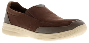 Clarks step stroll edge leather mens casual shoes brown - Size 6.5 (UK Shoe)