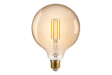 Brennenstuhl - LED-glödlampa med filament - form: glob - E27 - 4.9 W - varmt vitt ljus - 2200 K - guld