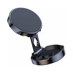 Jeffergarden - Support de téléphone magnétique pliable pour voiture, support rotatif à 360 °, support de téléphone portable pour tableau de bord, noir