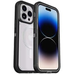 OtterBox iPhone 14 Pro (ONLY) Defender Series XT Case - Black Crystal, screenless, Rugged, Snaps to MagSafe, Lanyard Attachment