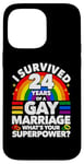 iPhone 14 Pro Max 24th Wedding Anniversary 24 Years Gay Marriage Husband Case