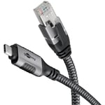 5M Câble Usb-C Vers Rj45 Ethernet Cat 6 Pour Une Connexion Internet Filaire Stable Avec Routeur/Modem/Commutateur Réseau/Remplace L'Adaptateur Usb Vers Rj45 / 1 Gbit/S - 70752[CAB131417]