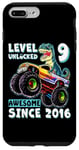 iPhone 7 Plus/8 Plus Level 9 Unlocked T Rex Monster Truck Dinosaur 9th Birthday Case