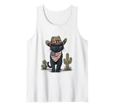 Black Cat in Cowboy Boots Tank Top