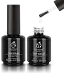 Beetles Gel Polish 2 in 1 Nail Glue and Base Gel Kit for Acrylic Nails, 2PCS On