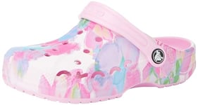 Crocs Unisex Kids Baya Clog K Clog, Printed Carnation, 2 UK