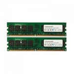 V7 DDR2 - sett - 4 GB: 2 x 2 GB - DIMM 240-pin - 800 MHz / PC2-6400 - ikke-bufret