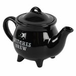 Witches Brew Cauldron Teapot Black Magic Ceramic Gothic Wicca Halloween Gift