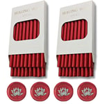 Bâton de cire, 40 PCS mini pistolet à colle bâton de cire d'étanchéité pour tampon de cire, bâtons de cire de scellement pour invitations de mariage, cartes (Flame Red)