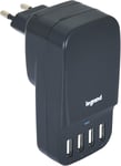 Adaptateur Prises De Voyage Universel Compact pour 150 Pays (États-Unis, l'europe, Royaume-Uni, Australie, Nouvelle-Zélande) Adaptateur avec 4 Ports USB.[G430]