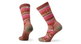 Chaussettes femme smartwool light cushion crew margarita rouge