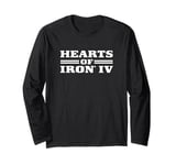 Hearts of Iron IV logo white Strategy Game Long Sleeve T-Shirt