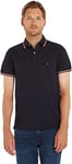 Tommy Hilfiger Polo Homme Core Tommy Tipped Slim-Fit Polo, Bleu (Desert Sky), XS