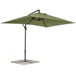 Iperbriko - Parasol déporté Texas 2x3 cm anthracite-olive