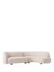 west elm Laurent 4-Seater RHF Corner Chaise End Sofa, Alabaster Boucle